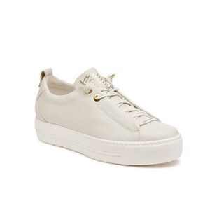 Paul Green Faye Ivory Leather Sneakers. Size 8.